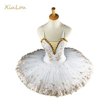 Load image into Gallery viewer, white professional ballerina ballet tutu for child children kids girls adults pancake tutu dance costumes ballet dress girls