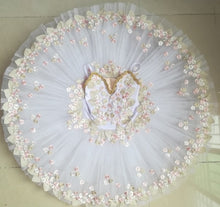 Load image into Gallery viewer, white professional ballerina ballet tutu for child children kids girls adults pancake tutu dance costumes ballet dress girls