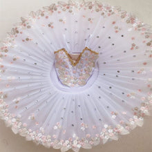Load image into Gallery viewer, white professional ballerina ballet tutu for child children kids girls adults pancake tutu dance costumes ballet dress girls