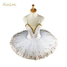 Load image into Gallery viewer, white professional ballerina ballet tutu for child children kids girls adults pancake tutu dance costumes ballet dress girls