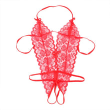 Load image into Gallery viewer, OLO Erotic Lingerie Sexy Costumes Lace Siamese Perspective Three-Point Underwear G-string Sexy Lingerie Adult Products